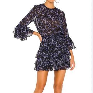 Misa Los Angeles BERNITA DRESS Midnight Floral S